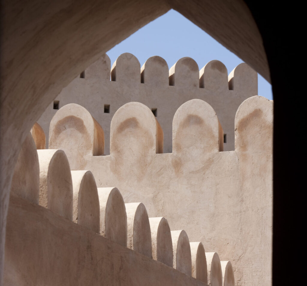 Blick vom Bogen, Nakhal Fort, Nakhal, Al Batinah, Oman